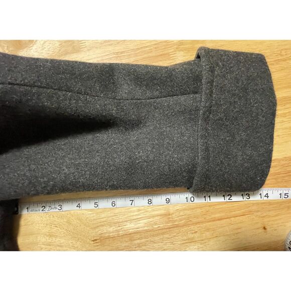 Vintage Jofeld Forstmann Wool Blend Coat Size 16 Long Black 80s Classic - Picture 14 of 16